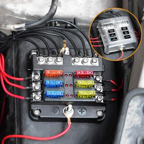 Fuse box block way 12v - fuse,
